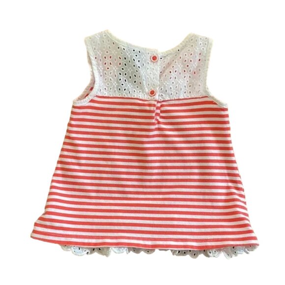 Cynthia Rowley Nautical Striped Eyelet Sleeveless Top 2T - Picture 2 of 7